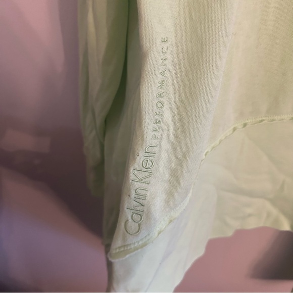 Large Calvin Klein Performance Fly Away Cascading Cardigan Mint Open Front - Picture 4 of 11